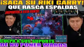 SACA SU RIKI CARRY QUE RASCA ESPALDAS!! MACARIUS CULPA A SUS SUPORTS DE NO PONER WARDS DOTA 2