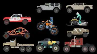 Off-Road Vehicles #1 | Pixel art 8-Bit chiptune ATV, Dune Buggy, Snowmobile And More !