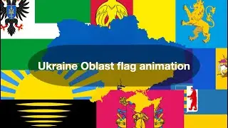 Ukraine Oblast flag animation