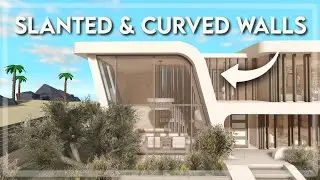 How to make SLANTED and CURVED walls in bloxburg!