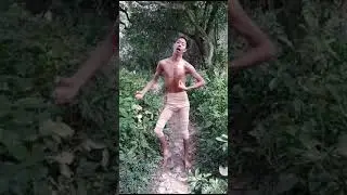 A man dancing like an alien