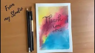 Easy and fast watercolor technique for creating backgrounds| Watercolor card tutorial in 10 minutes