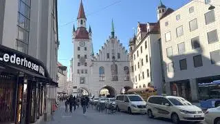 [4K HDR] Munich Walking Tour  Pt.2 - City Center Passages & Side Streets - Germany 🇩🇪