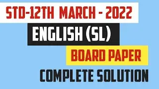 English |std 12th |March -2022 Board PAPER solutions