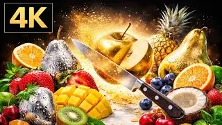 Most satisfying AI fruits cutting video|No Talking|Planet Earth
