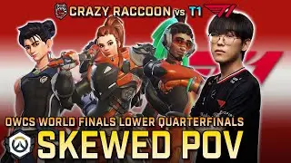 [ Skewed ] MASSIVE Main Support | Crazy Raccoon vs T1 | OWCS World Finals Lower Quarterfinals