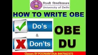 HOW TO WRITE OBE OPEN BOOK EXAMINATION DU SOL  DO'S AND DONT'S