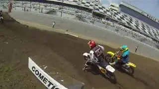 Daytona Vintage Supercross Revolution 1 125: Chasing Jeff Stanton on his YZ 100!!