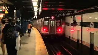 MTA New York City Subway R160A1 (C) Train leaves 59 St- Columbus Circle