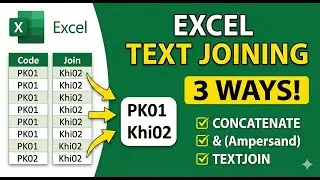 Combine Data Like a Pro! | Excel Concatenate & TextJoin Tutorial   #Excel#excel TextJoin#Concatenate
