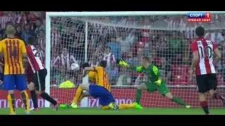 Aritz Aduriz Second Goal - Athletic Bilbao vs Barcelona 4-0 Spain - Super Cup 14-08-2015