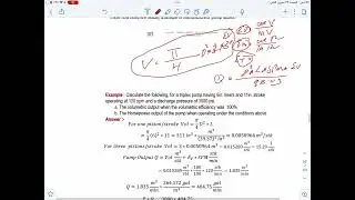 شرح حسابات المضخات Drilling Engineering pump calculations (triplex pump)