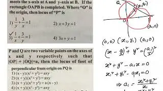 JEE Mains Practice Questions  - Coordinate Geometry- Locus 25th July 19