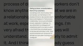 Dating my boss #boss #relationship #relationships #colleagues #colleague #money #storytime #reddit