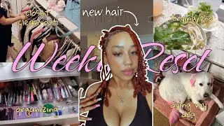 My Weekly Reset Routine | Deep Cleaning, New Hair, Shopping, Self Care & more