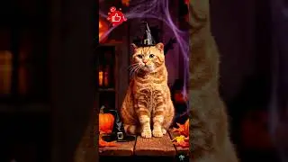 This Cat HATES the Witch Hat Challenge #halloweenfail #catlover
