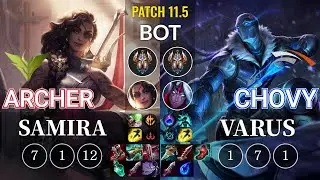 V3 Archer Samira vs HLE Chovy Varus Bot - KR Patch 11.5