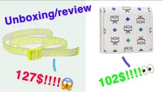 Off-White Rubber Industrial Belt & MCM Mini Bifold wallet Unboxing/Review