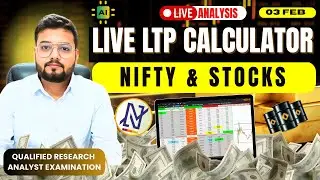 03 Feb live option chain Nifty BankNifty Finnifty with LTP Calculator #trading #ltpcalculator