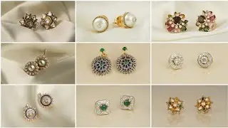 latest diamond and pearl earrings Design/studs in pearls/ stud earrings collection