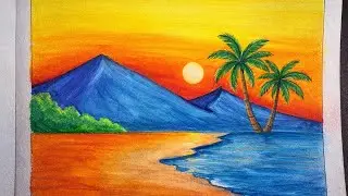 How to draw mountain scenery | beautiful scenery drawing | prakritik drishya kese banaye #scenery