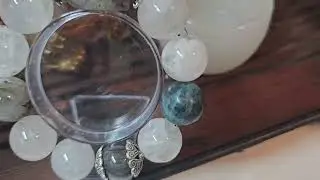 Cosmic Shift Bracelet: White Phantom Quartz + Multielement Stones for Transformation & Grounding