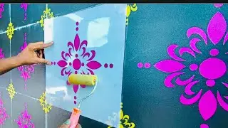 ||Kayra Decor Reusable DIY Wall Stencil Painting for Home Decoration ||How to Make Wall Stencils 🎨||