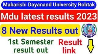 Mdu 1st semester result out 2023  Mdu latest result 2023 | mdu new result 2023 | mdu reappear result