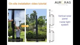 Installation video for the HEX-solarwrap vertical solar street light