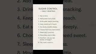 10 Daily Do's, if overdoing #sugar.  #health #shorts #balance #control #diet #discipline #motivation
