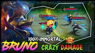 100% IMMORTAL!! BRUNO 1 HIT BUILD 2024 CRAZY CRITICAL DAMAGE!! - BRUNO MLBB