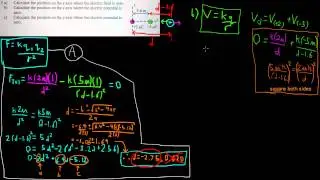 Potential from Charged Point Particles - tutorial for 1st year undergraduate physics 1/2