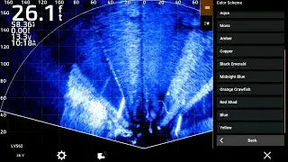 Сотрудник компании Garmin показал, как изменить цветовую схему на устройстве LiveScope.