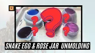 THE REVEAL!!!!  Resin Pouring  Rose Jar & Snake Egg Jar | Resin Art |  | Resin Molds