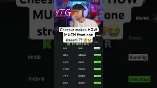 Cheesur makes HOW MUCH from one stream ?? 🤯😭#cheesur #funny #kick #streamer #money #CrazedKlipz