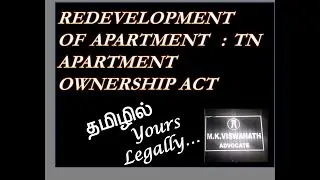 Reconstruction of Apartments : Redevelopment rules in Tamil Nadu