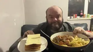 Beef stew with dumplings and potato’s uk mukbang