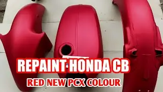 Cara cat warna merah doff pcx gampang #pcx#merahdoff #cbherex#repaint#catpolos #hondacb#herexstyle