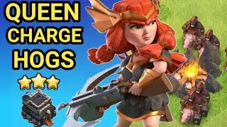 TH9 QUEEN CHARGE HOGS BEST WAR ATTACK STRATEGY -  QC HOGS 2020 | CLASH OF CLANS