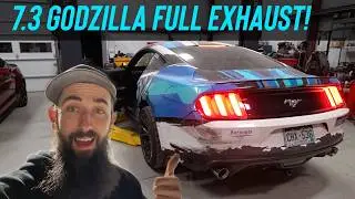 7.3 Godzilla Ford Mustang - Addressing a BIG Problem + First Full Exhaust Start!