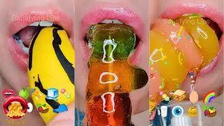 Satisfying ASMR Eating EMOJI FOOD CHALLENGE Mukbang Compilation 먹방