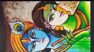 Radha Krishna drawing and color step by step || Radha krishna painting|| CTW