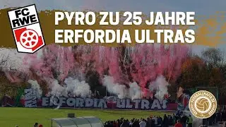 25 Jahre ERFORDIA ULTRAS - Pyro-Show beim FC An der Fahner H&ouml;he vs. Rot-Wei&szlig; Erfurt (06.11.2021)