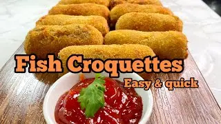 Fish Croquettes - an easy version of a seafood dumpling that is perfect for a party!