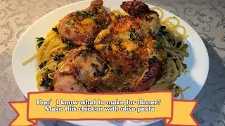 The Ultimate Roast Chicken Dinner with Olive pasta on the side| Full Recipe. Calling in olive lovers