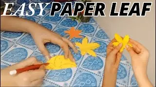 Easy Paper Leaves Ideas #paperleaf #PaperLeafCraft #DIYFallCraft #easycraftsideas #diyhomedecorating