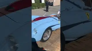 Car Shipping Excellence Unloading Blue Mini Ferrari