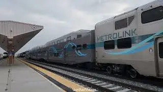 5/23/23 Pre: SCAX 894 with 2 refurbished bombardiers leads a Metrolink train out of LAUPT