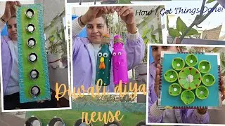Royal rajasthani craft from waste diyas and empty glass bottle cute planter