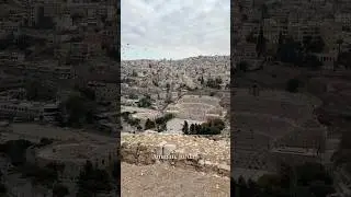 View of the Citadel and Roman Theatre in Amman, Jordan. #travel #jordan #amman #citadel